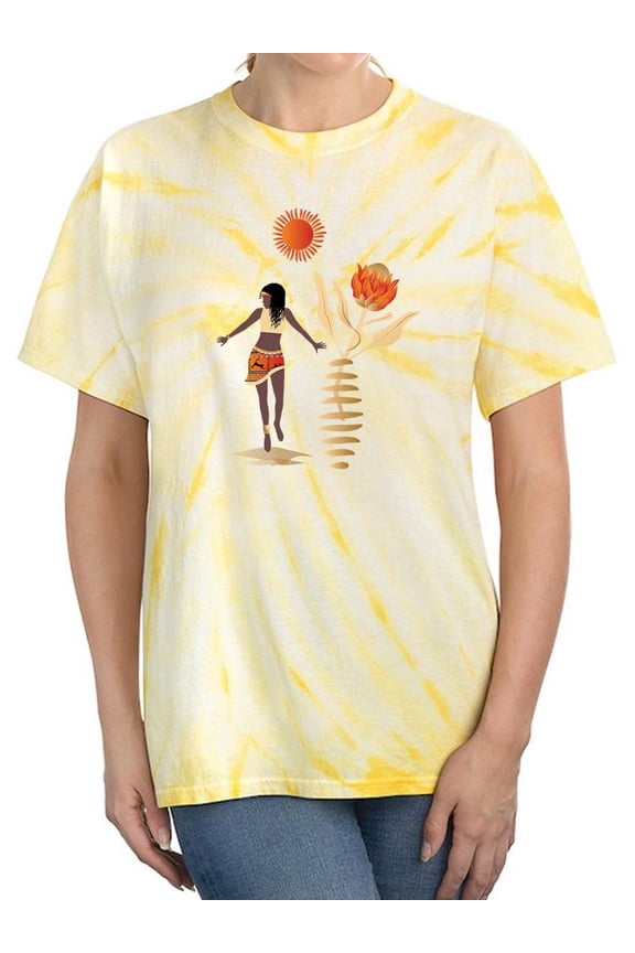 African Woman Dancing Art Tie Dye Cyclone Women -Image by Shutterstock, Female x-Large
