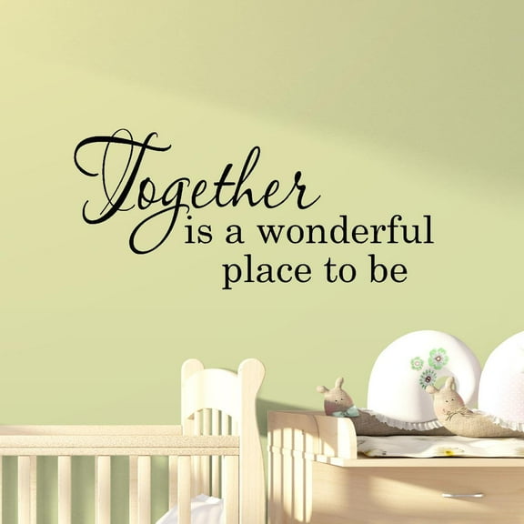 VWAQ Together is a Wonderful Place To Be Wall Sayings Home Decor Decal Sticker Quotes Couples Romance Vinyl Wall Lettering