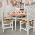 thumbnail image 3 of Gray Flowers Chair Covers Set of 1 Vintage Farm Floral Plant Spring Country Chair Back Covers Stretch Removable Washable Slipcovers Protector for Dining Room Kitchen Party Decor, 3 of 9