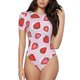thumbnail image 1 of Balery Hand Drawn Strawberry Body de cuello redondo de manga corta para mujer Tops de manga corta Tops básicos-Medium, 1 of 7