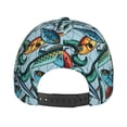 thumbnail image 3 of Kdxio Unisex Colorful Fishing Baits Pattern Baseball Cap Unisex Washed Classic Adjustable Hat, 3 of 5