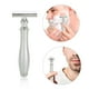 thumbnail image 2 of Afeitadora de barba para hombres, maquinilla de afeitar manual de afeitar de seguridad de acero inoxidable, maquinilla de afeitar de doble filo, construcción robusta, 2 of 5