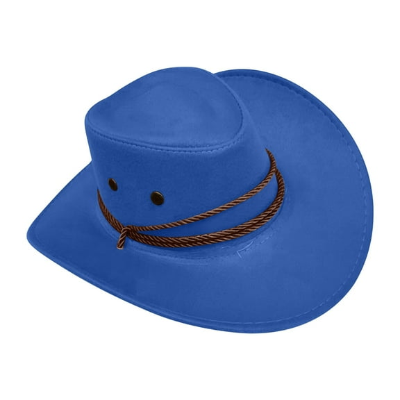Audhol Hats for Women Men Women Cowboy Hat Western Cap Wide Sunhat Winter Hat Blue M