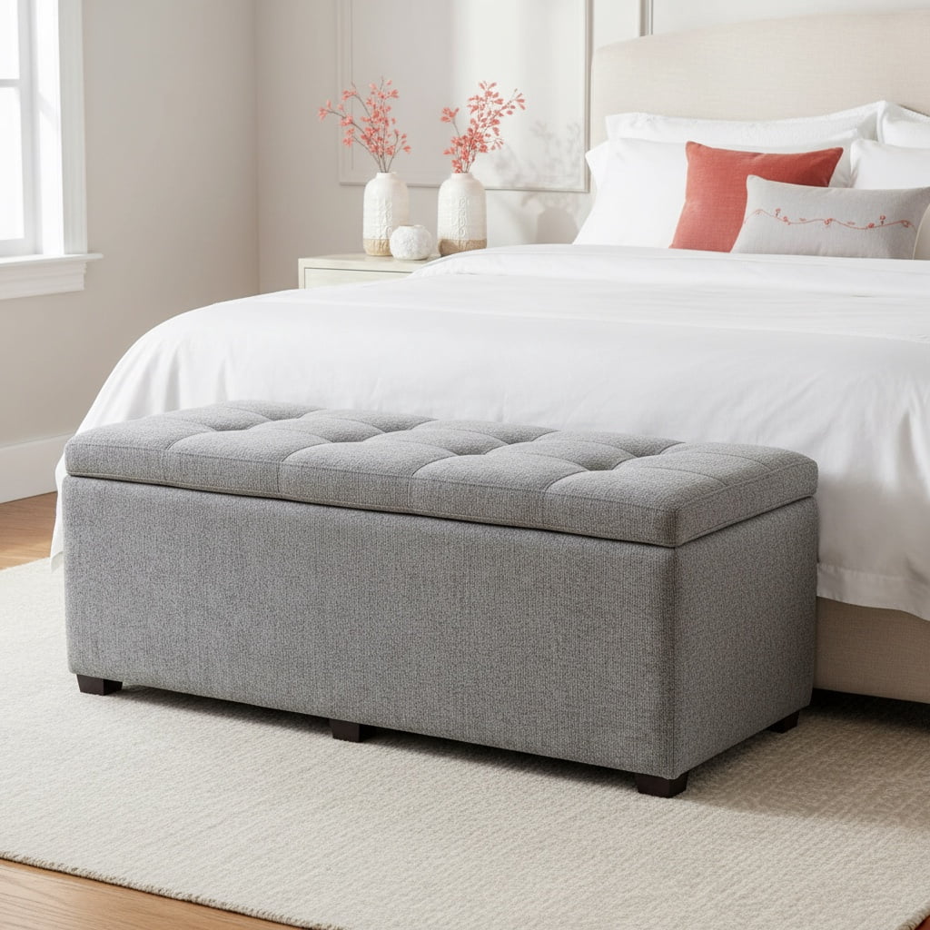 Sanford Living Esplanade Bed Bench, Matisse, Silver