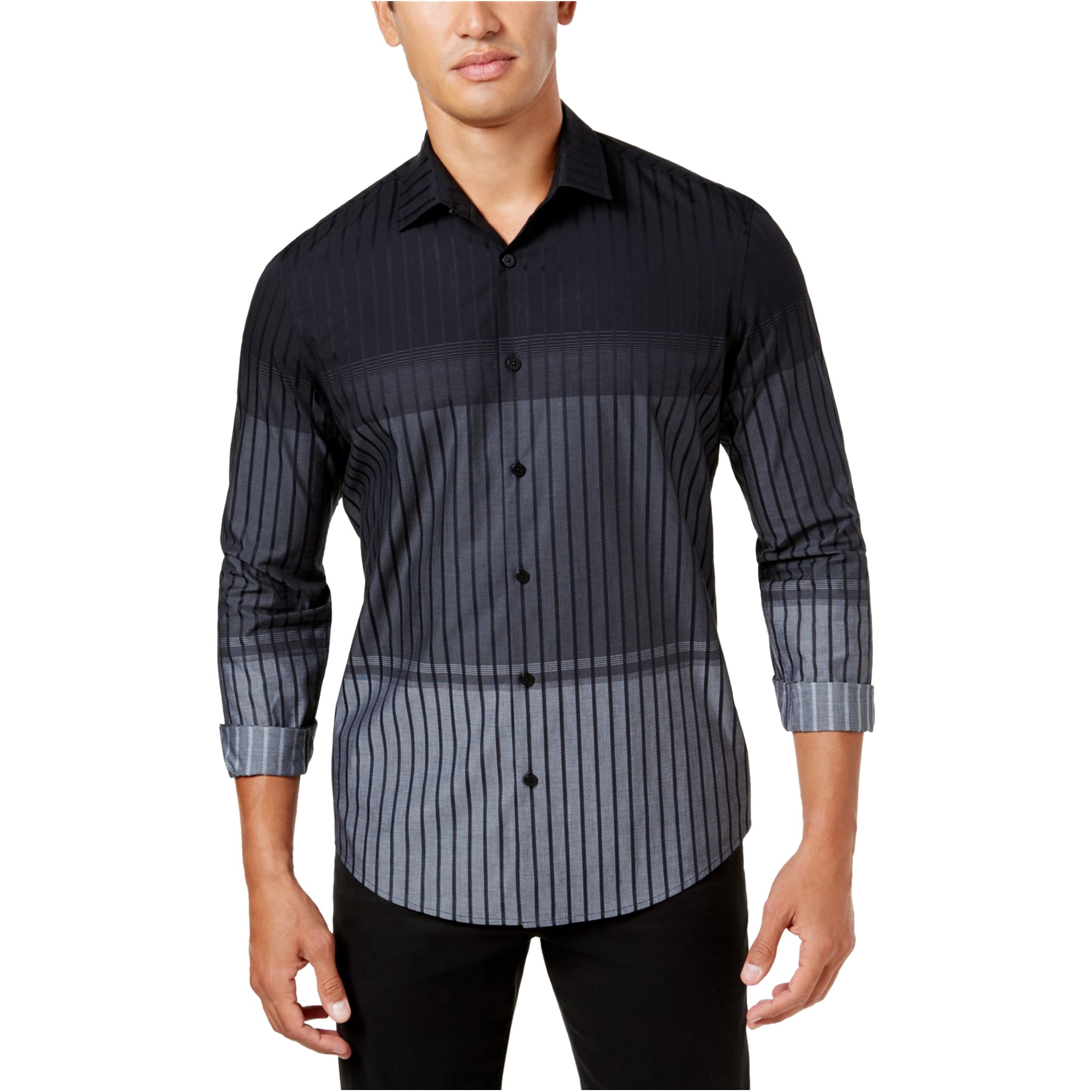 alfani mens ombre stripe button up shirt - Walmart.com - Walmart.com
