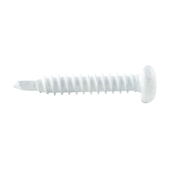 AP Products 012-PTK500W 8X1 White #8 Self-Tapping Pan Head Tri-Screws - 1", 500 Pack