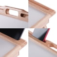 thumbnail image 4 of Contemporary Home Living Flip Top Wooden Breakfast Tray - 25.25" - Beige and White, 4 of 9