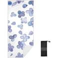 thumbnail image 2 of Blueberry Flower Beach Towel 30" x 60", Quick Dry Bath Towel Super Absorbent Lightweight Travel Towel for Beach Yoga Swim Sport Camping Holiday, 2 of 7