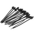 thumbnail image 1 of Nylon Push Mount Car Dome Cable Zip Tie, 162mm Length, 20 Pcs, Black, 1 of 5