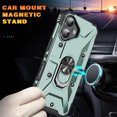 thumbnail image 5 of For iPhone 16 Case Rugged, With Grip Ring Holder Rotating Kickstand Easy to Hand Compatile with Car Mount Anti-Scratch Heavy Duty Protective Phone Case for Apple iPhone 16, Darkgreen, 5 of 8