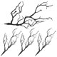 thumbnail image 5 of Artificial Tree Branches for Decoration Never Wither Beauty Black 4pcs, 5 of 5