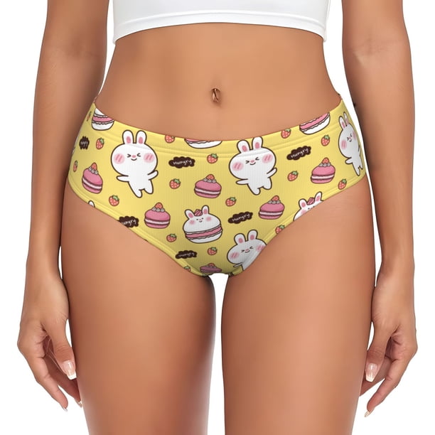 Balery Rabbit Hunger Ropa Interior de Algodón para Mujer con Dibujo – Braguitas Cómodas y Elásticas, Estilo Clásico-XX-Large