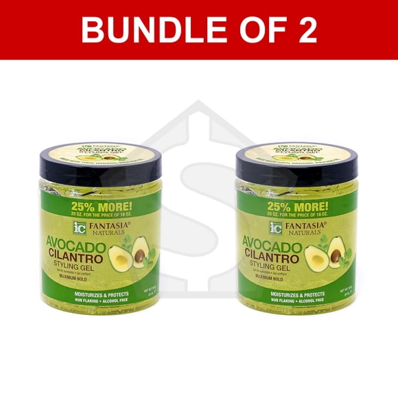 Bundle of 2 - FANTASIA IC Avocado & Cilantro Styling Gel (20oz)