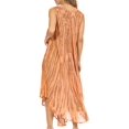 thumbnail image 2 of Sakkas Kara Long Draped Sleeveless Marbled Caftan Dress / Cover Up - Blush - One Size Regular, 2 of 5