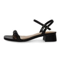 thumbnail image 2 of XYD Women Square Open Toe Comfy Sandals Chunky Low Heels Ankle Strap Daily Summer Shoes Size 7 Black, 2 of 4