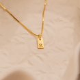thumbnail image 2 of Nouveau Collier Pendentif Alphabet Carré A-Z pour Femmes Chaîne Clavicule Initiale en Acier Inoxydable Collier Bijoux, 2 of 6
