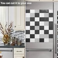 thumbnail image 3 of Yayeee Magnetic Dishwasher Cover for The Front Decoration Home Kitchen Machine Sticker Protector, Black and Gray Plaid Pattern, 3 of 6
