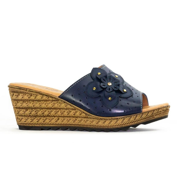 Sandalias Caribe para Mujer 23723 azul marino 24.5