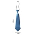 thumbnail image 3 of Boys Girls Cute Decoration Solid Color Short Style Classic Satin No Small Tie Elastic Neck Tie Wedding School Kids Tie DARK GREEN, 3 of 7