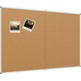 thumbnail image 1 of Tableau d'Affichage en Liège/babillard Pliable X es Cadre en Aluminium Argenté, 1 of 7