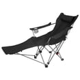 thumbnail image 4 of JelyHT 4‑Position Reclining Folding Camping Chair Portable Heavy‑Duty Chair with Detachable Footrest Headrest Cup Holder & Side Pocket for Camping Beach Patio Black, 4 of 12
