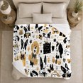 thumbnail image 5 of Whimsical Dog Breed Pattern Boxes Paw Prints Illustrative, Playful Pet Portrait Pattern, Warm Flannel Blanket for Living Room and Reading Nook, Dog Lovers Christmas Gift, Pet Lover Home Decor, 5 of 9