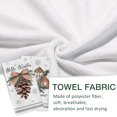 thumbnail image 4 of Hello Winter Pine Cone Kitchen Dish Towels Set of 2, Let It Snow Christmas Tree Red Berry Bow Hand Towels Drying Baking Cooking Cloth, Snowflake Farmhouse Holiday Home Kitchen Decor 18x26 Inch, 4 of 6