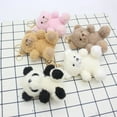 thumbnail image 4 of Llavero con forma de oso de peluche rizado de dibujos animados, colgante para bolso, carcasa creativa para teléfono móvil, accesorios de joyería, muñeca, 4 of 6
