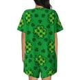 thumbnail image 3 of Bixox Women's St Patrick's Day5 Printed Pajama Set 2 Piece Lounge Set Top and Shorts Soft Pajamas, Shorts with Pockets, 3 of 7