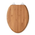 thumbnail image 4 of Topseat TSBM201E Bamboo Toilet Seat, Elongated, Soft Close, Magnetic Quick-Release for Easy Cleaning, Arch-Tite Never Loosens, Adjustable Fit, 4 of 11