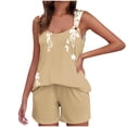 thumbnail image 2 of Camisola Tops para las Mujeres Cuello en V sin Mangas con Pantalones de Bolsillo, Pantalones de Mujer Casual para Primavera Verano, 2 of 7
