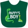 thumbnail image 3 of Inktastic Pappys Boy Grandson Dinosaur Boys Baby Bib, 3 of 4