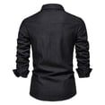 thumbnail image 4 of Camisa de manga larga para hombre con bolsillo y corte clásico lavado - Material duradero, diseño moderno, informal para todas las estaciones, tallas S-XXL, 4 of 4