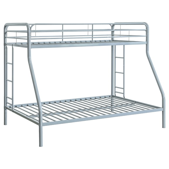 Carson Metal Twin Over Full Bunk Bed Glossy Silver