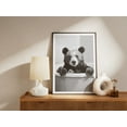 thumbnail image 2 of Bear in Bathtub Poster Animal Art Print Funny Bathroom Decor Bear Wall Art Nursery Art Minimalist Print Black and White Poster - Poster Unframed, 2 of 3