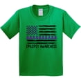 thumbnail image 3 of Inktastic Epilepsy Awareness Purple Ribbons and Flag Youth T-Shirt, 3 of 5