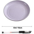 thumbnail image 3 of Saucer Small Dessert Plate Wheat Straw Table Service Dinnerware, Dinner Plate, Appetizers, Seasoning Dish Sauces Salt Snacks Small Plate, Robust, Microwave, 15cm (10 Pcs), 3 of 7