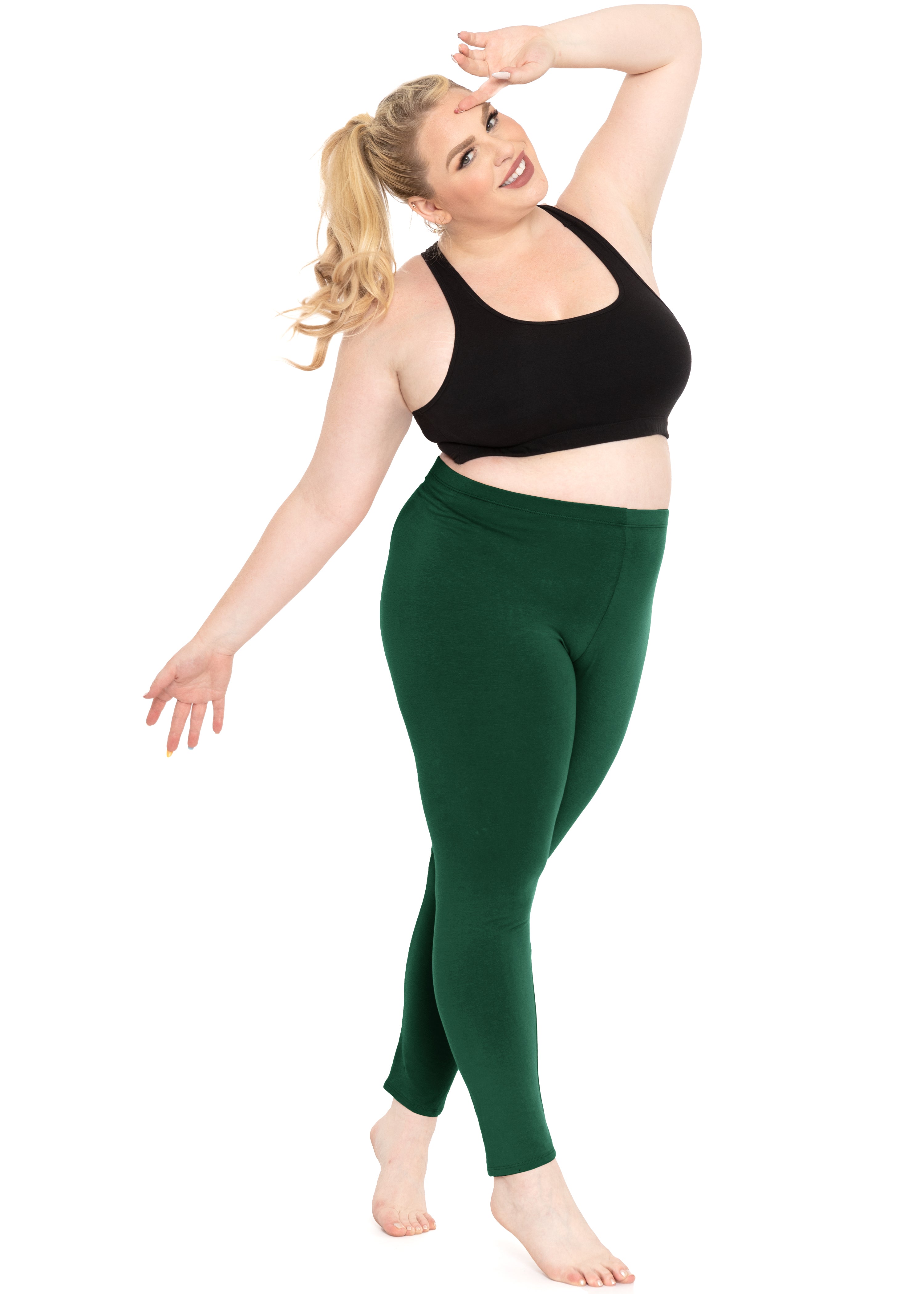 Closet Red Plus Size Boutique - Banded Tights-Pocket Accent Cotton Wide  Waistband Full Length Tights Quality Cotton. Quality Fit. Fabric- Cotton/ Spandex Stretch in fabric 1x-3x $135 Colours- Black Only Available in all