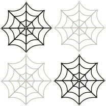 MIPCASE White Spider Web Cutout Decorative Plastic Assorted Color 12Pcs