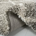 thumbnail image 6 of SAFAVIEH Hudson Amias Geometric Shag Runner Rug, Grey/Ivory, 2'3" x 12', 6 of 9