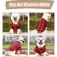 thumbnail image 7 of Plaid Dog Shirt - Cute Boy Dog Clothes and Bow Tie Combo Dog Outfit for Small Medium Large Dogs Cats Birthday Party and Holiday Photos, 7 of 7