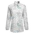 thumbnail image 4 of Isolated Gray-blue Branches Hand Drawn Leaves Long Sleeve Blouse Woman Streetwear Casual Shirts Summer Oversize Woman Streetwear Clothing Birthday Present, 4 of 7