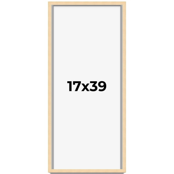 17x39 Shadow Box Frame Brown | 0.875 Inches Deep Real Wood Contemporary Shadowbox Display Frame |