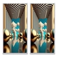 thumbnail image 2 of Designart "Infinity of Golden Spheres II" Modern Abstract Framed Wall Art Set Of 2 - Traditional Yellow Frame Gallery Set For Office Decor, 2 of 6