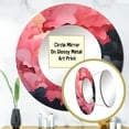 thumbnail image 3 of Designart "Pink Pottery In Minimalist Style" Abstract Spirals Pink Large Round Mirror - Round Office Mirror Wall Decor - Modern Round Printed Mirror - 29" x 29", 3 of 6