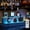 Cement Grey, variant on Ucloveria 38 inch LED Lighted Liquor Bottle Display Shelf - App & Remote Controlled Illuminated Bar Shelf,DIY Freestanding for Home Bar,Party,3 Step,Walnut