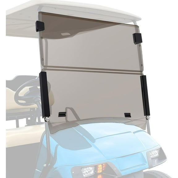 Nilight Golf Cart Windshield for Front Window Foldable Windproof UV Protection Compatible with EZGO TXT 1994.5-2013,Tinted Polycarbonate (PC) Scratch and Impact Resistant