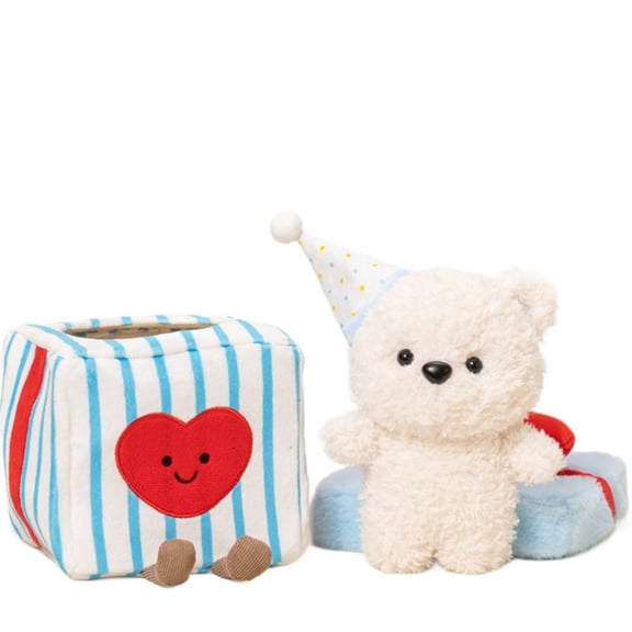 Cute Teddy Plush Toy – Valentine’s Day Gift – Soft Hugging Bear with Heart Details – Cozy Decorative Stuffed Plush for Home & Gifting