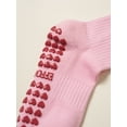 thumbnail image 5 of Shapes Studio Crew Half Calf Grip Socks, Cutest Fruits Pilates Socks, Ruffle socks, Non-Slip, Barre Yoga Fitness (US, Numeric, 5, 10, Regular, Regular, Pink, Effortless Club), 5 of 5