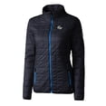 thumbnail image 2 of Women's Cutter & Buck Navy George Washington University Rainier Eco Insulated Puffer Full-Zip Jacket, 2 of 3